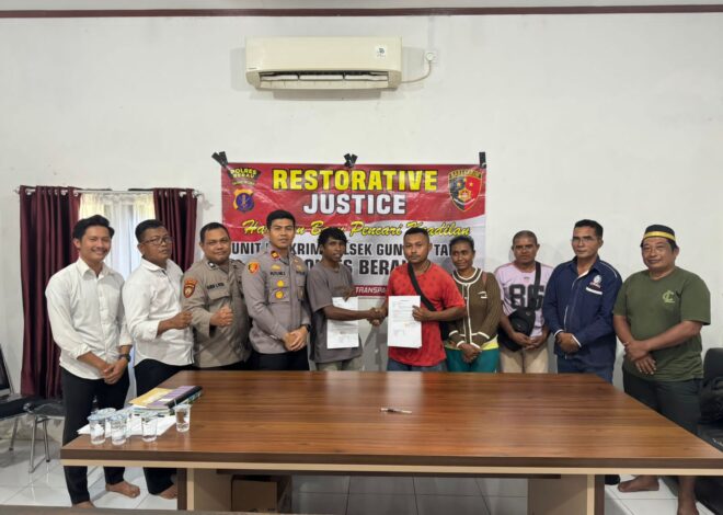 Polsek Gunung Tabur Selesaikan Kasus Penganiayaan Melalui Restorative Justice