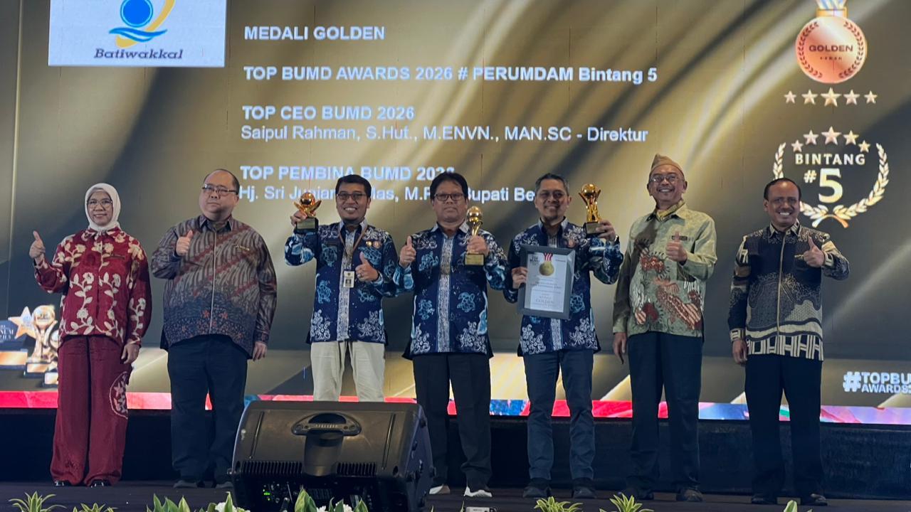 Perumda Batiwakkal Berau Raih TOP BUMD Bintang 5 dan TOP CEO 2026