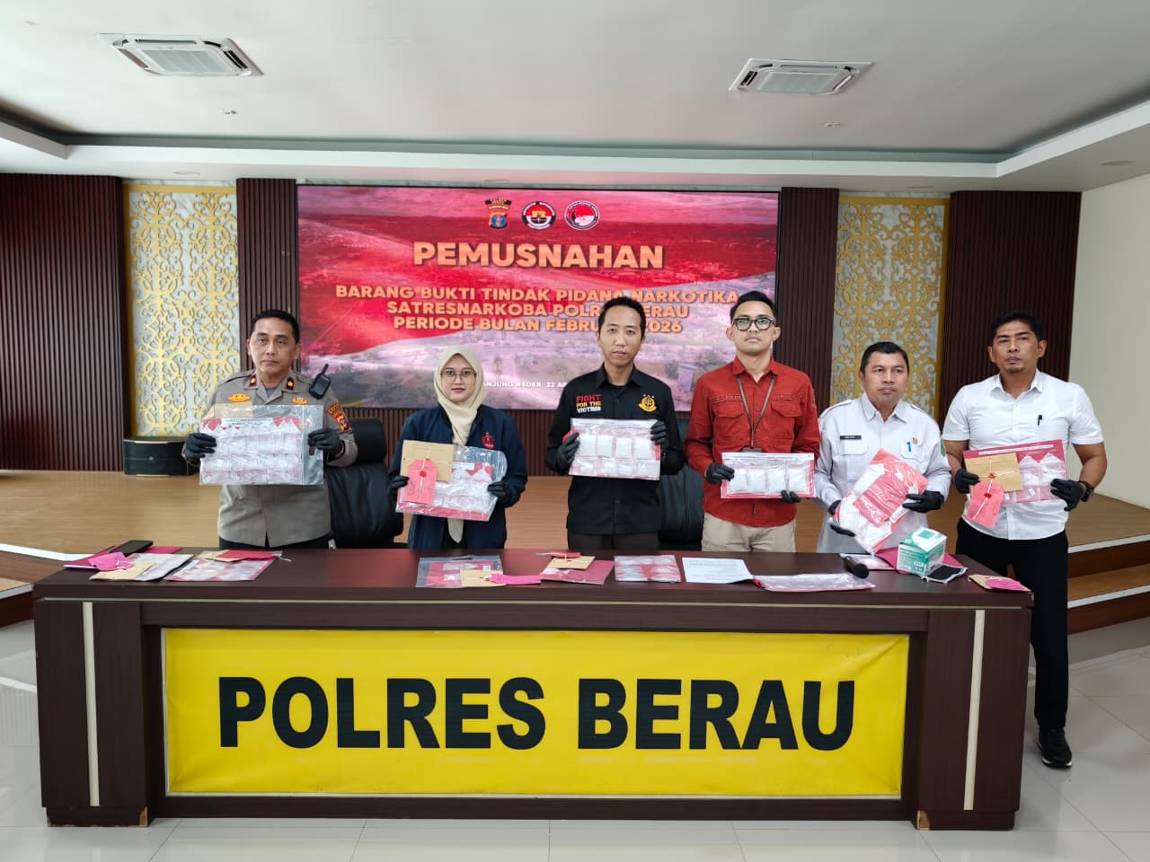 Delapan Kasus Narkoba Terungkap, 13 Tersangka Diamankan di Berau