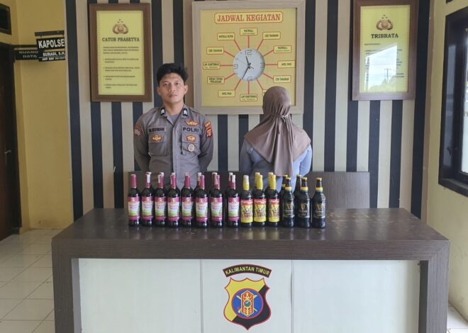 Puluhan Botol Miras Disita Polisi, Perempuan 44 Tahun Diamankan di Tabalar