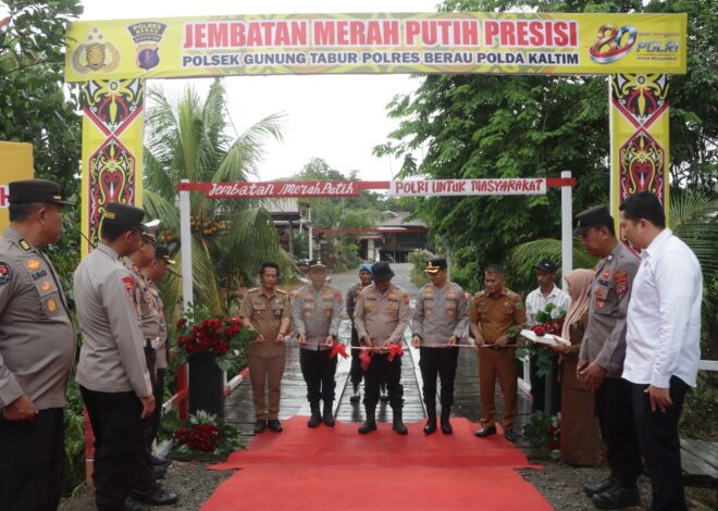 Jembatan Merah Putih di Gunung Tabur Diresmikan, Komitmen Polri Permudah Akses Masyarakat