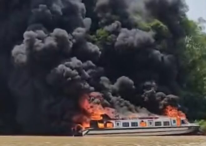Speed Tujuan Tanjung Selor Terbakar di Perairan Salimbatu, Seluruh Penumpang Dipastikan Selamat